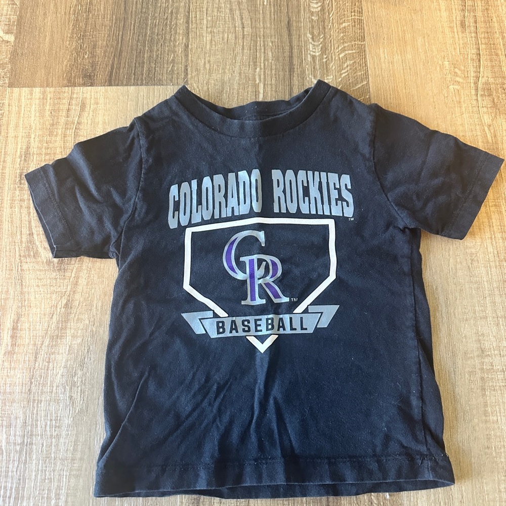 Colorado Rockies Kids Tee - Black and Purple -‎ 3T